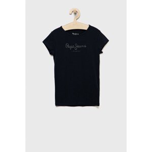 Dječja majica kratkih rukava Pepe Jeans boja: tamno plava