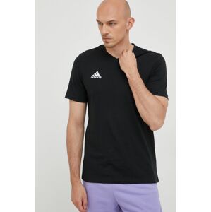 Majica kratkih rukava adidas Performance Entrada 22 za muškarce, boja: crna, jednobojni model, HC0448