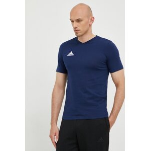 Majica kratkih rukava adidas Performance Entrada 22 za muškarce, boja: tamno plava, jednobojni model, HC0450
