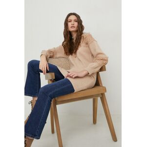 Pulover Answear.LAB za žene, boja: bež