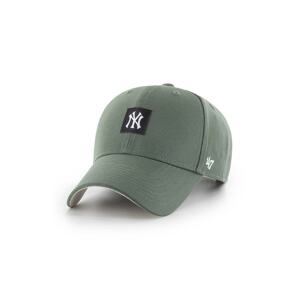 Pamučna kapa sa šiltom 47 brand Mlb New York Yankees boja: zelena, s aplikacijom, B-CMPSP17GWP-MS