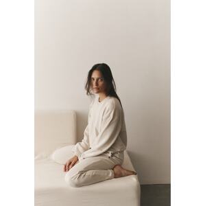 Dukserica MUUV. Subtle Cotton za žene, boja: bež, glatka