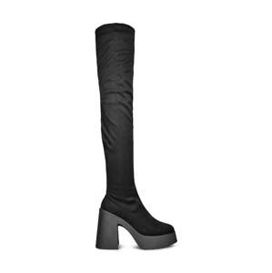 Čizme Altercore Daphne Faux Suede, za žene, boja: crna, s platformom