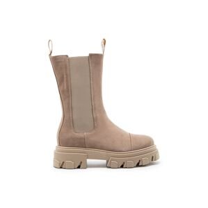 Gležnjače od brušene kože Charles Footwear za žene, boja: bež, s platformom