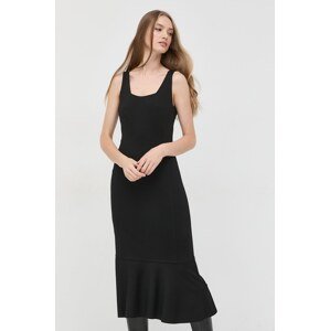 Haljina Liviana Conti boja: crna, midi, uske