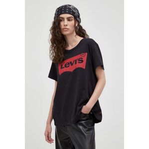 Pamučna majica Levi's boja: crna, 17369.0201-BLACK