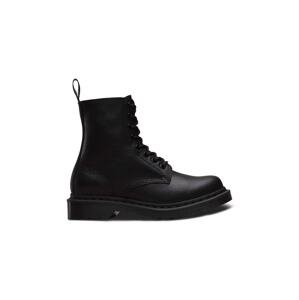 Kožne čizme Dr. Martens 1460 Pascal MONO za žene, boja: crna, ravni potplat, 11822002