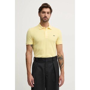 Pamučna polo majica Lacoste boja: bijela, bez uzorka