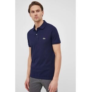 Pamučna polo majica Lacoste boja: tamno plava, glatki model, PH4012-001