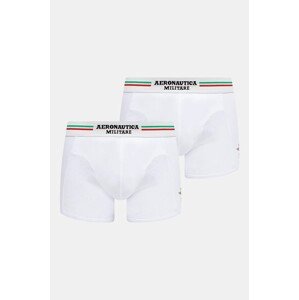 Bokserice Aeronautica Militare (2-pack) za muškarce, boja: bijela, AM1UBX001