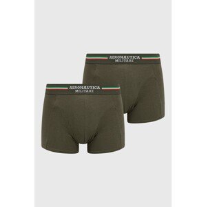Bokserice Aeronautica Militare (2-pack) za muškarce, boja: zelena, AM1UBX001