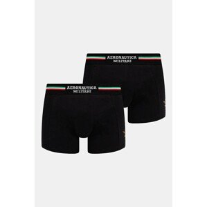 Bokserice Aeronautica Militare (2-pack) za muškarce, boja: crna, AM1UBX001
