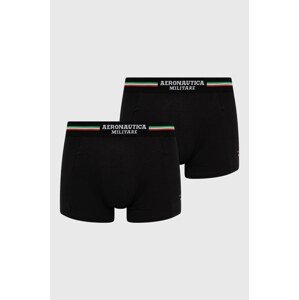 Bokserice Aeronautica Militare (2-pack) za muškarce, boja: crna