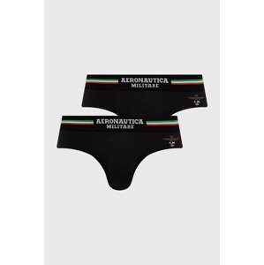 Slip gaćice Aeronautica Militare (2-pack) za muškarce, boja: crna, AM1USL001