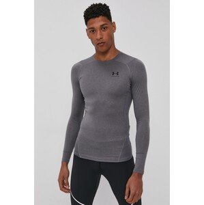 Majica dugih rukava za trening Under Armour boja: siva, bez uzorka, 1361524