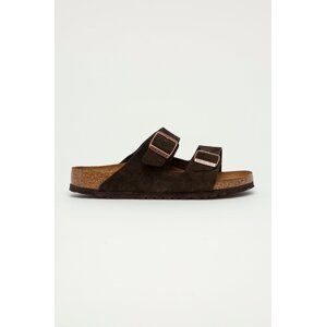Natikače od brušene kože Birkenstock Arizona za muškarce, boja: smeđa