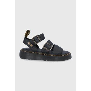 Kožne sandale Dr. Martens Gryphon Quad za žene, boja: crna, DM25720001.Gryphon.Qu-Black