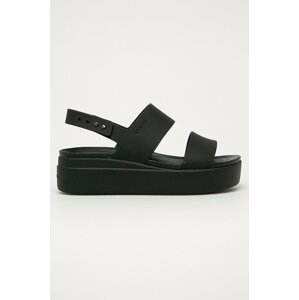 Sandale Crocs Crocs Brooklyn Low Wedge W za žene, boja: crna, 206453