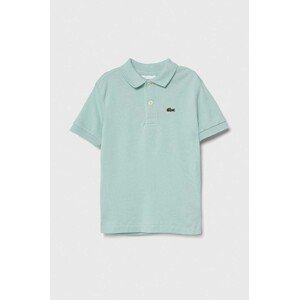 Pamučna polo majica Lacoste boja: tirkizna, bez uzorka