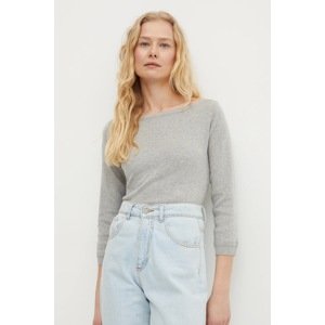 Pulover United Colors of Benetton za žene, boja: siva, lagani, 1091D1M09