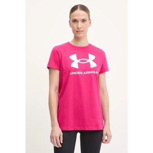 Majica kratkih rukava Under Armour za žene, boja: bordo