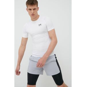 Majica kratkih rukava za trening Under Armour boja: bijela, jednobojni model, 1361518