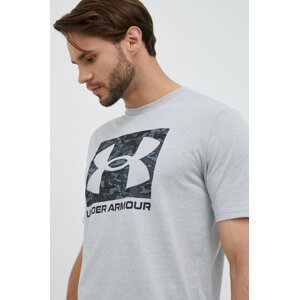 Majica kratkih rukava Under Armour za muškarce, boja: siva, s tiskom, 1361673