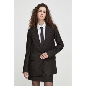 Sako Bruuns Bazaar boja: crna, bez zakopčavanja, s uzorkom