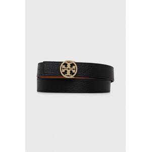 Dvostrani kožni remen Tory Burch 1" Miller Reversible za žene, boja: crna, 138935.001