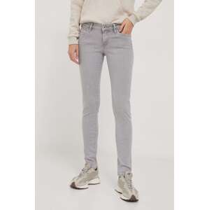 Traperice Pepe Jeans SKINNY LW za žene, boja: siva, PL204583UH1