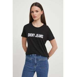 Majica kratkih rukava Dkny za žene, boja: crna