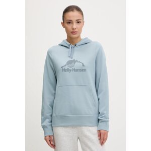 Dukserica Helly Hansen NORD GRAPHIC za žene, s kapuljačom, s tiskom, 62981