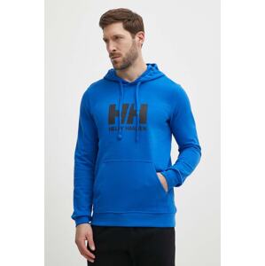 Pamučna dukserica Helly Hansen HH LOGO HOODIE za muškarce, s kapuljačom, aplikacijom