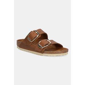 Kožne natikače Birkenstock Arizona Big Buckle za žene, boja: smeđa, 1011073