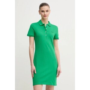 Haljina Lacoste boja: zelena, mini, ravna