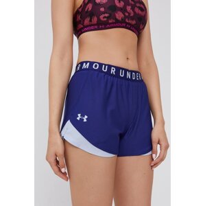 Kratke hlače za trening Under Armour Play Up 3.0 boja: tamno plava, s tiskom, srednje visoki struk