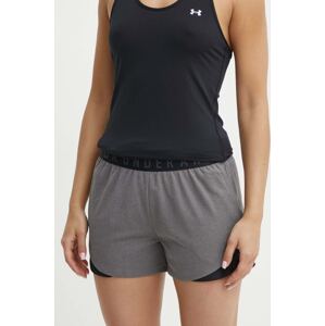 Kratke hlače za trening Under Armour Play Up 3.0 boja: siva, s tiskom, srednje visoki struk