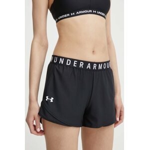Kratke hlače za trening Under Armour Play Up 3.0 boja: crna, s tiskom, srednje visoki struk