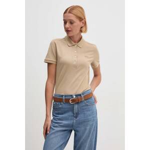Polo majica Lacoste za žene, boja: bež, PF5462