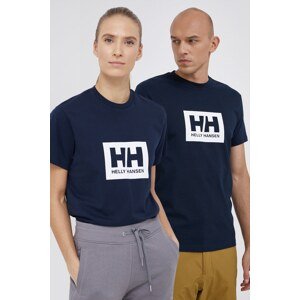 Pamučna majica Helly Hansen TOKYO boja: tamno plava, s tiskom, 53285