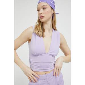 Bluza Abercrombie & Fitch za žene, boja: ljubičasta, glatka