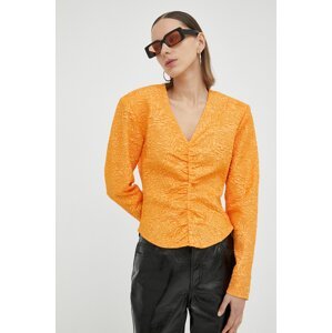 Bluza Gestuz za žene, boja: narančasta, glatka
