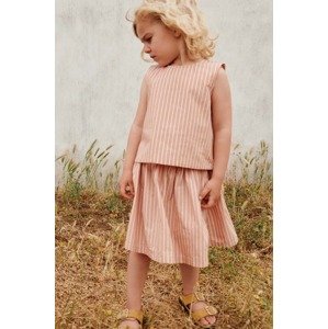 Pamučna bluza za bebe Liewood boja: bež, s uzorkom