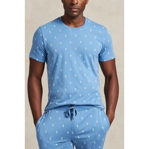 Pamučna pidžama kratkih rukava Polo Ralph Lauren boja: bijela, s uzorkom, 714899612