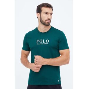 Pamučna pidžama kratkih rukava Polo Ralph Lauren boja: zelena, s tiskom, 714899613