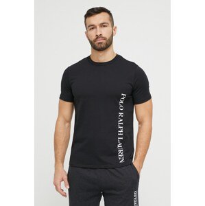 Gornji dio pidžame Polo Ralph Lauren boja: crna, s tiskom