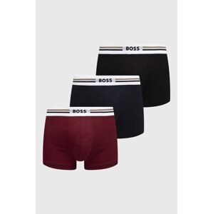 Bokserice BOSS 3-pack za muškarce, boja: bordo, 50492200