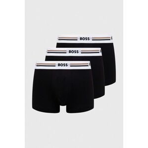 Bokserice BOSS 3-pack za muškarce, boja: crna, 50492200