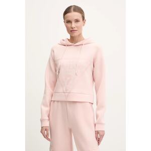 Dukserica Guess NEW ALISA za žene, s kapuljačom, s tiskom, V2YQ08 K7UW2