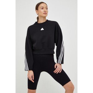 Dukserica adidas za žene, boja: crna, s aplikacijom